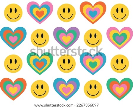 1970's groovy seamless pattern design. Vector illustration. 