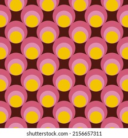 1970s Mood Retro Seamless Geometric Pattern. Perfect For Home Decor, Wrapping Paper Fabric And Wallpaper Design.