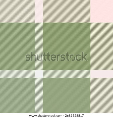 1970s texture background check, tone plaid fabric pattern. Net textile vector seamless tartan in pastel and green colors palette.
