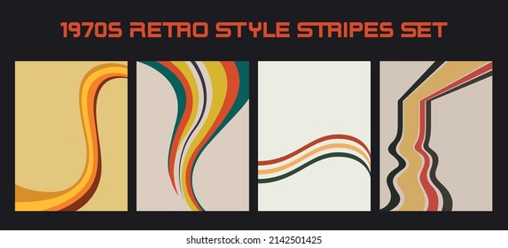 1970s Vintage Style Backgrounds Set