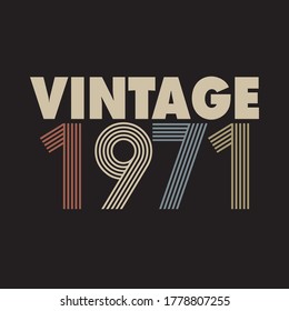 1971 vector vintage retro tshirt design 