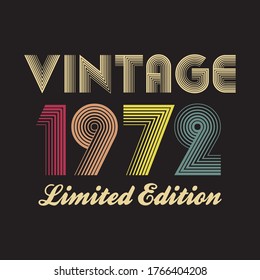 1972 vector vintage retro tshirt design