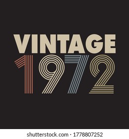 1972 vector vintage retro tshirt design 