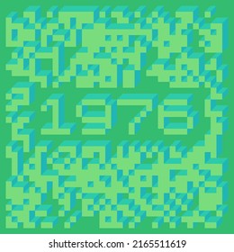 1976 Implementation of Edward Zajec “Il Cubo” from 1971. Essentially a Truchet tile set of 8 tiles and rules for placement art illustration