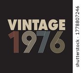 1976 vector vintage retro tshirt design 