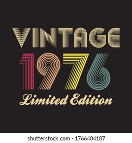 1976 vector vintage retro tshirt design