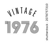 1976 vintage retro t shirt design vector 