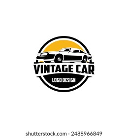 1977 Pontiac. vector silhouette isolated white background shown from the side. Best for logos, badges, emblems, concepts and the car industry.