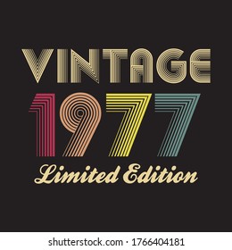 1977 vector vintage retro tshirt design svg