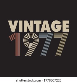 1977 vector vintage retro tshirt design 