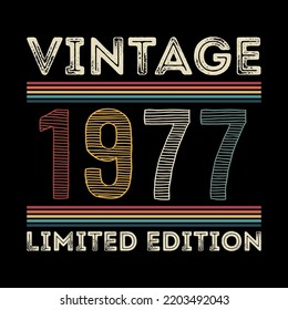 1977 vintage retro t shirt design