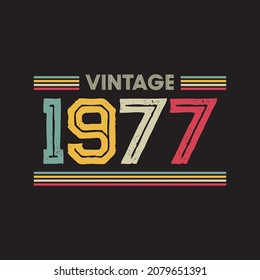 1977 vintage style t shirt design vector