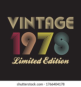 1978 vector vintage retro tshirt design