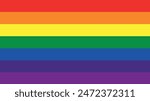 1978-1999 Pride Flag. Pride Flag. LGBTQ+ colored flag. Pattern. Pride Parade. Multicolored LGBT+ linear flag.