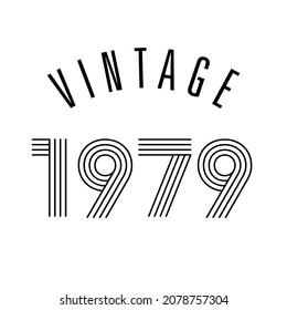 1979 vintage retro t shirt design vector 