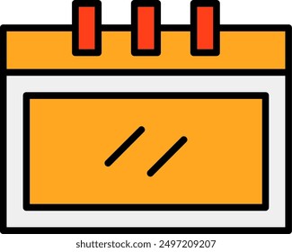 198 - Calender Flat Vector Icon Design