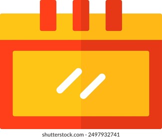 198 - Calender Flat Vector Icon Design