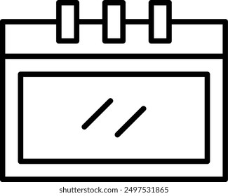 198 - Calender Line Filled Vector Icon Design