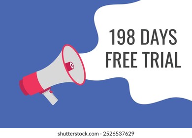 198 dias de teste gratuito banner design. 198 dias de fundo de banner grátis
