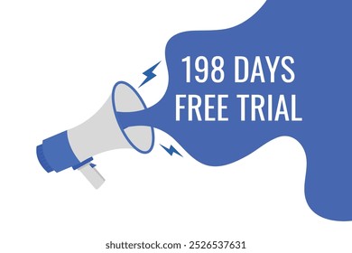 198 dias de teste gratuito banner design. 198 dias de fundo de banner grátis
