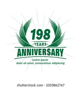 198 years vector and illustration template