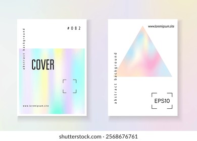 1980 Background. Graphic Effect. Pearlescent Texture. Colorful White Brochure. Pink Holographic Label. Iridescent Mesh. Crystal Design. Blue 1980 Background