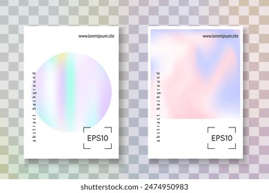 1980 Antecedentes. Vector Antiguas. Malla iridiscente. Colorido fondo de los años 90. Efecto pastel. Cubierta degradada rosa. Patrón de arco iris. Fondo azul de 1980