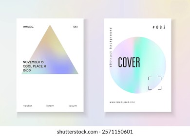 1980 Foil. Geometry Presentation. Digital Effect. Graphic Vector. Pink Holographic Cover. Holograph Background. Colorful Metal Backdrop. Violet 1980 Foil