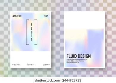 1980 Poster. Iridescent Shape. Modern Banner. Memphis Screen. Purple Minimal Flyer. Business White Brochure. Holograph Mesh. Violet 1980 Poster