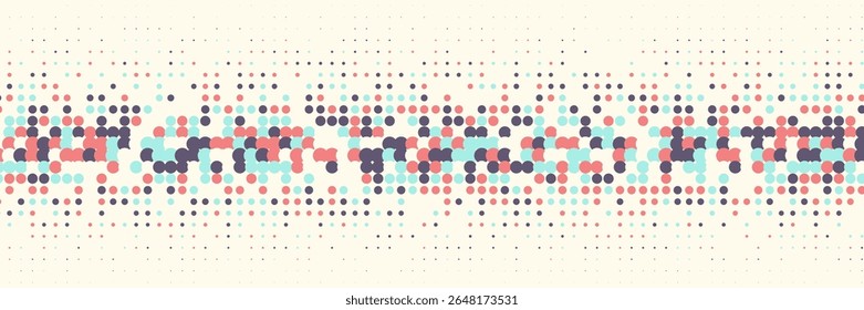 1980 Texture. Future Concept In Minimal Layout. Young Hipster Design On Annual Page. Business Flyer. Minimalist Dots Background. Geometric Graphic Pattern. Trendy 1980 Texture
