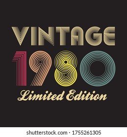 1980 Vector Vintage Retro Tshirt Design 