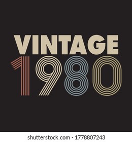 1980 Vector Vintage Retro Tshirt Design Stock Vector (Royalty Free ...