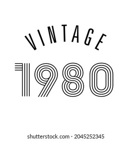 1980 vintage retro t shirt design, vector, black background
