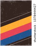 1980s Covers, Posters Background, Retro Colors and Grunge Texture