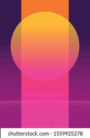 1980s Gradient Background Abstract Retro Poster Stock Vector (Royalty ...