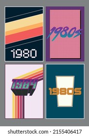 Resumen de elementos retro de los años 1980