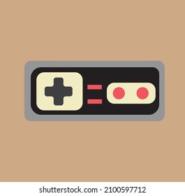 1980's retro video game pad, vector icon