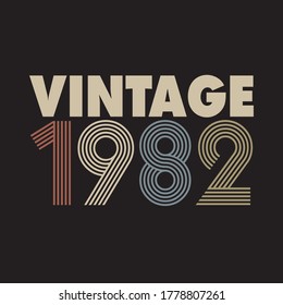 1982 vector vintage retro tshirt design 