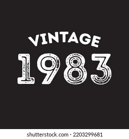 1983 vintage retro t shirt design vector