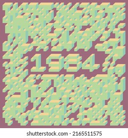 1984 Implementación de Edward Zajec "Il Cubo" desde 1971. Esencialmente un conjunto de mosaico de Truchet de 8 baldosas y reglas para la ilustración de arte de colocación