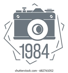 1984 photo camera logo. Simple illustration of 1984 photo camera vector logo for web design