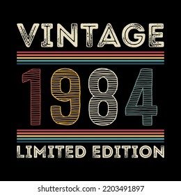 1984 Vintage Retro T Shirt Design