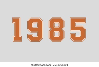 1985 Font design vector graphics