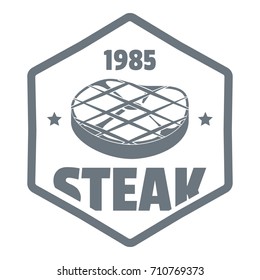 1985 steak logo. Simple illustration of 1985 steak vector logo for web design isolated on white background