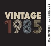 1985 vector vintage retro tshirt design 