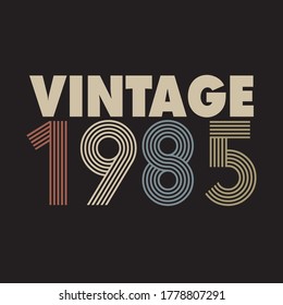 1985 vector vintage retro tshirt design 