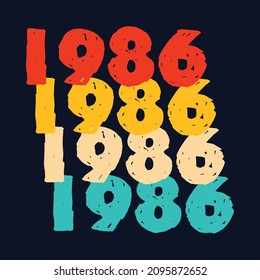 1986 Classic Birthday Sticker T Shirt Mug Poster Wall Art Gift Ideas Birthday Gift Birthday Background