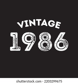 1986 vintage retro t shirt design vector