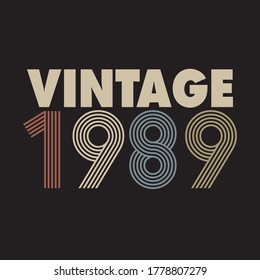 1989 vector vintage retro tshirt design 