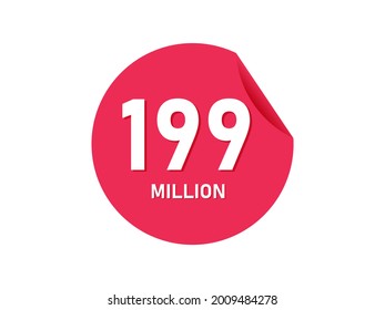 199 million texts on the white background